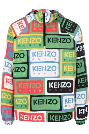 Kenzo Cortavientos con media cremallera y estampado