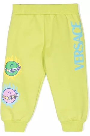 VERSACE Pantalones de chándal con logo estampado