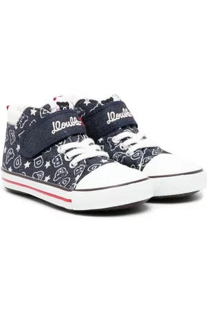 Miki House Zapatillas altas con oso estampado