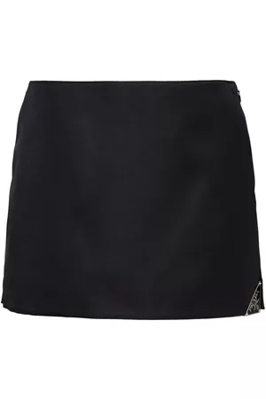 Prada Minifalda Re-Nylon con logo triangular