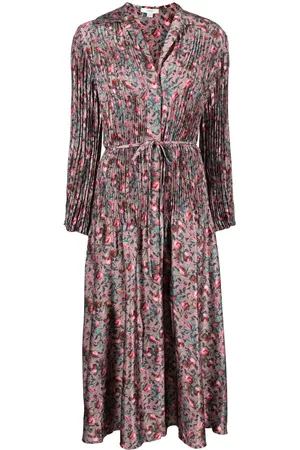 Vince Vestido camisero Berry Blooms