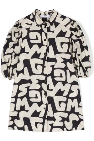 Msgm Vestido con letras del loto