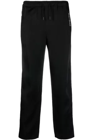 Saint Laurent Pantalones de chándal con logo bordado