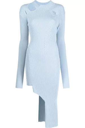 Feng Chen Wang Vestido de canalé con aberturas