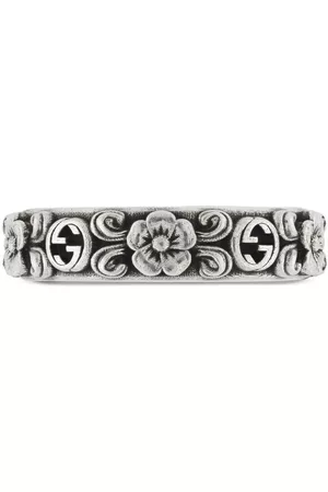 Gucci Hombre Anillos - Anillo Interlocking G con motivo floral
