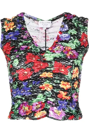 Collina Strada Top sin mangas con estampado floral