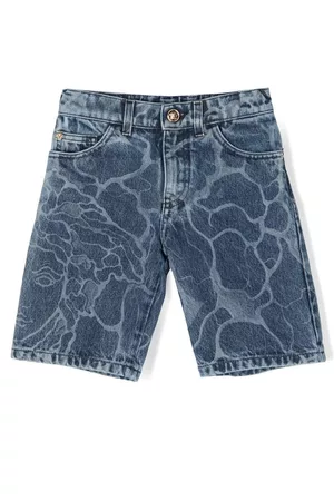 VERSACE Pantalones vaqueros cortos con motivo abstracto