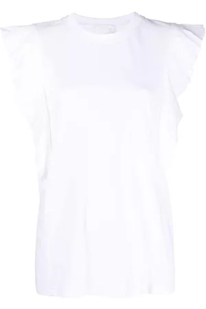 Chloé Top sin mangas con detalle fruncido