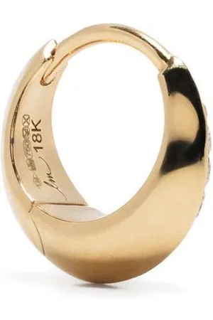 Lizzie Mandler Pendientes de aro en oro amarillo de 18 ct con diamante