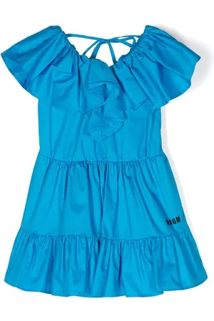 Msgm Vestido a capas con ribete de volantes