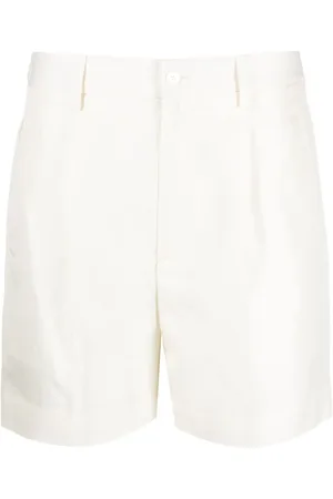 Ralph Lauren Bermudas de talle alto fruncidas