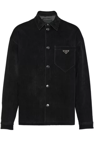 Prada Camisa con logo triangular