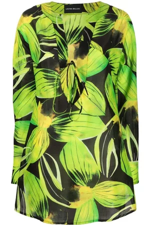Louisa Ballou Vestido corto con motivo floral