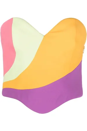 Moschino Top estilo bustier con diseño colour block