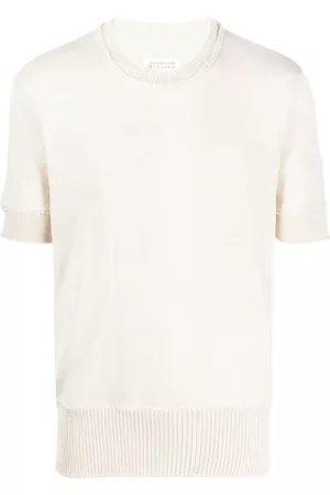 Maison Margiela Camiseta de punto con borde rasgado