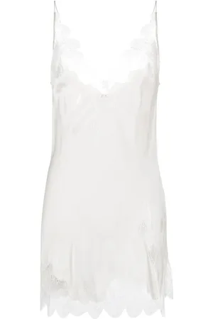 CARINE GILSON Top estilo camisola con ribete de encaje