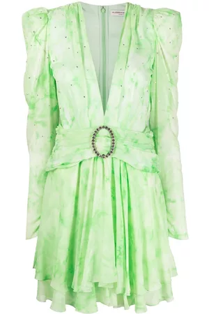 Alessandra Rich Vestido corto con apliques de cristal