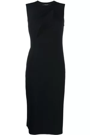 VERSACE Vestido midi sin mangas con aberturas