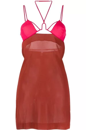 Nensi Dojaka Vestido corto con tiras cruzadas