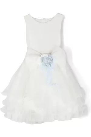 Mimilù Vestido con capas escalonadas y apliques florales