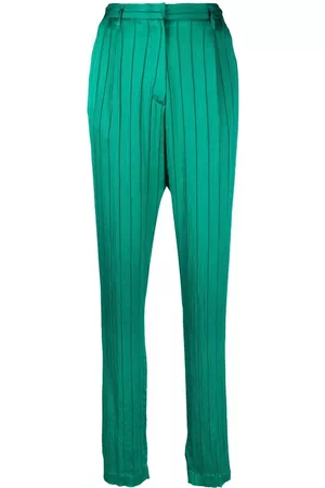 FORTE FORTE Pantalones a rayas con talle alto