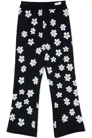 Marni Pantalones con motivo floral en intarsia