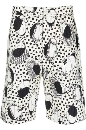 HENRIK VIBSKOV Bermudas Wheel acolchadas con estampado abstracto
