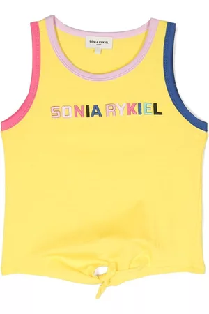 Sonia Rykiel Enfant Top sin mangas con logo bordado