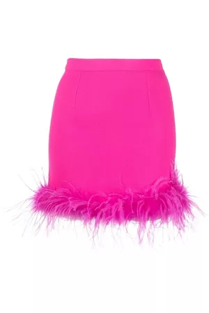 Styland Minifalda con ribete de plumas