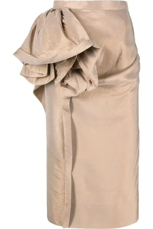 Maison Margiela Falda midi con efecto de moiré
