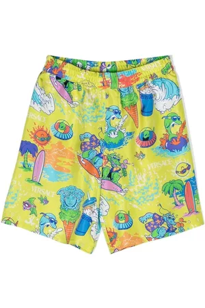 VERSACE Bermudas con logo estampado