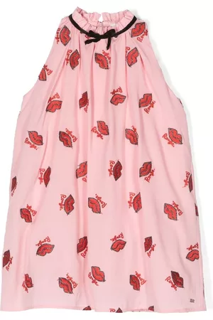 Sonia Rykiel Enfant Vestido sin mangas con labios estampados