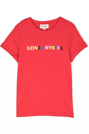 Sonia Rykiel Enfant Camiseta con logo estampado y abertura
