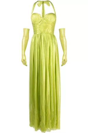 JEAN-LOUIS SABAJI Vestido largo con detalle fruncido