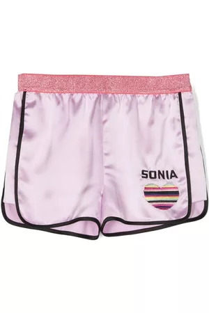 Sonia Rykiel Enfant Pantalones cortos de deporte con logo bordado