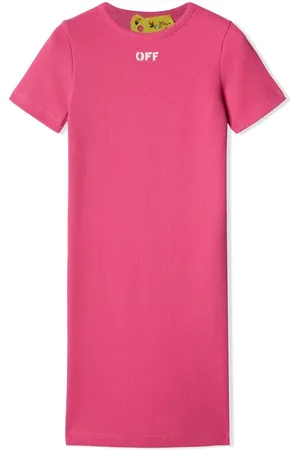 OFF-WHITE Vestido estilo camiseta con logo estampado