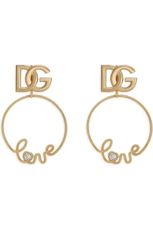 Dolce & Gabbana Pendientes de aro de clip con logo DG
