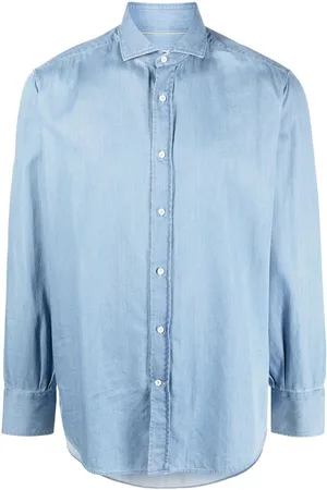 Brunello Cucinelli Camisa vaquera con botones en el frente