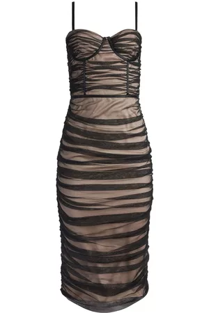 ALICE+OLIVIA Vestido Damia midi fruncido