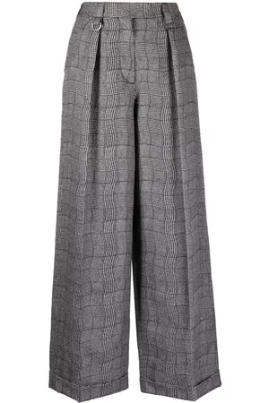 Kenzo Pantalones de vestir Wavy Check anchos