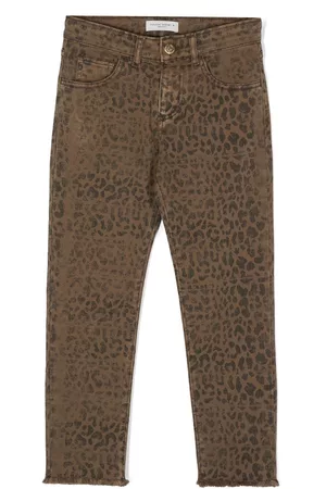 Golden Goose Vaqueros con motivo de leopardo