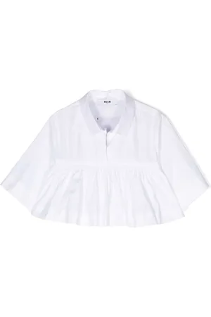 Msgm Camisa con ribete de volantes