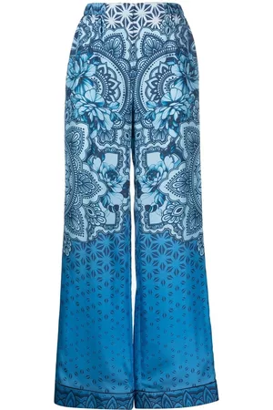 Alberta Ferretti Pantalones anchos con estampado gráfico