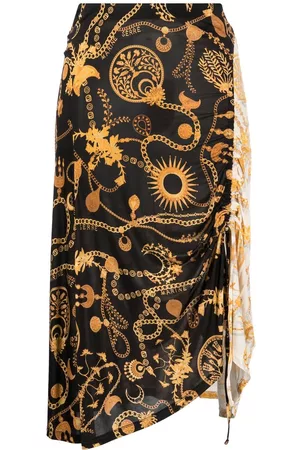 Marine Serre Falda midi con motivo Ornament Moon