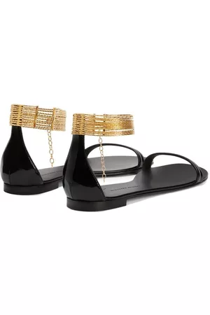 Giuseppe Zanotti Sandalias Kay planas con tira al tobillo