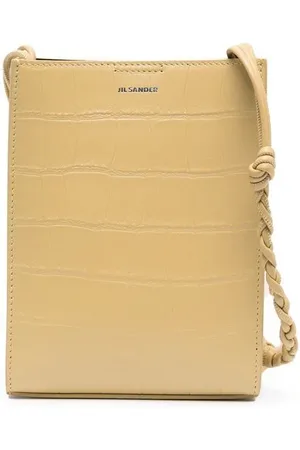 Jil Sander Bandolera Tangle con efecto de piel de cocodrilo