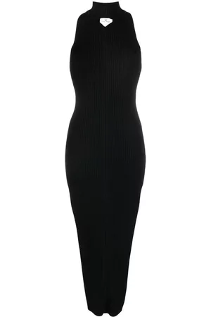 Courrèges Vestido midi con aberturas