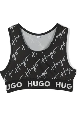 HUGO BOSS Top corto con logo estampado