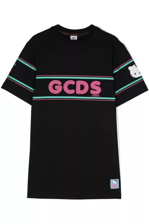 GCDS Vestido estilo camiseta con logo