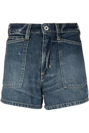 Kenzo Pantalones vaqueros cortos con parche con logo